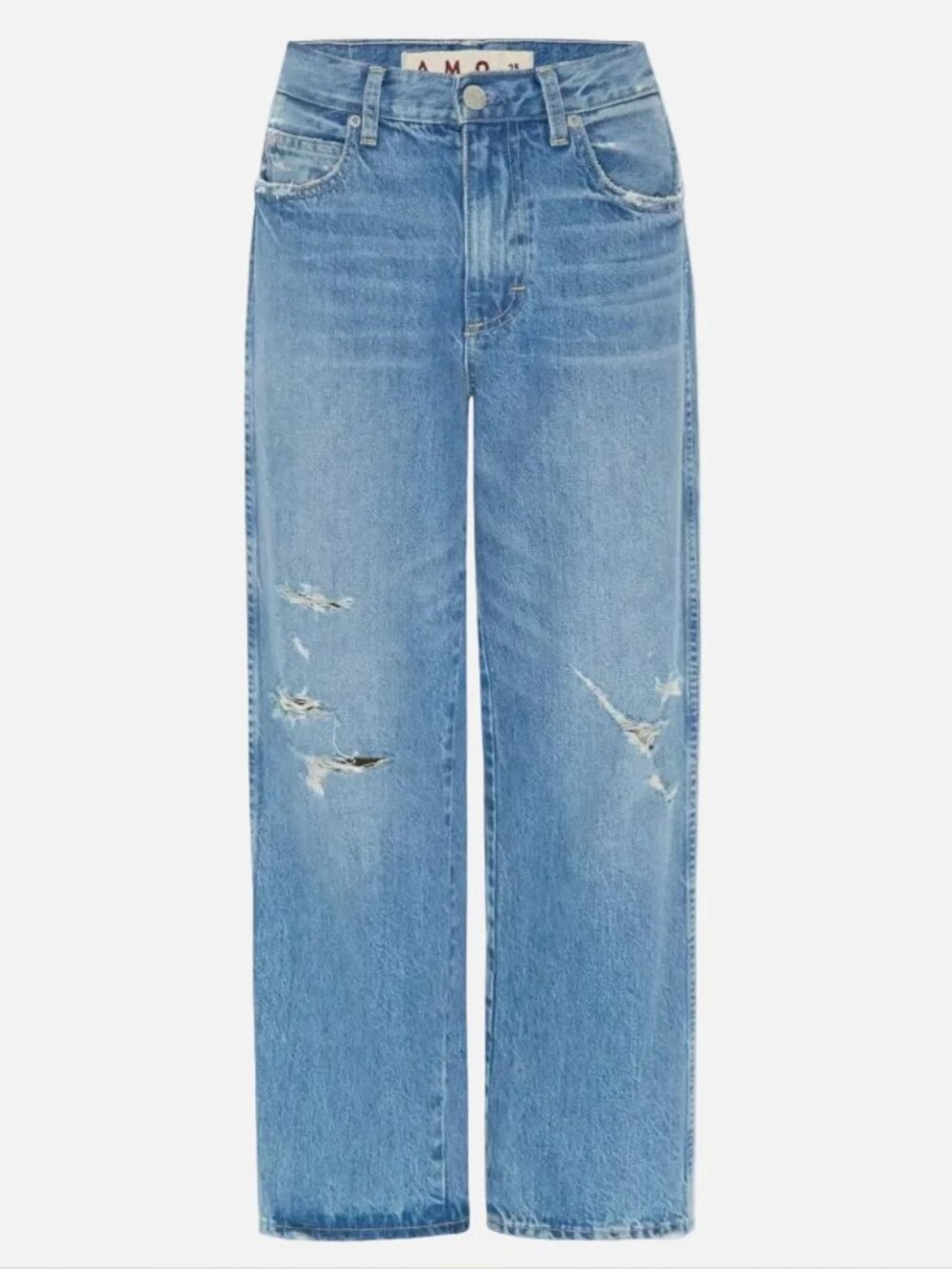 AMO Billie Jean My Love Distressed Wide Straight Leg Size 29